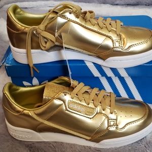 Adidas Women's Continental 80 Shoes GOLD, size 8